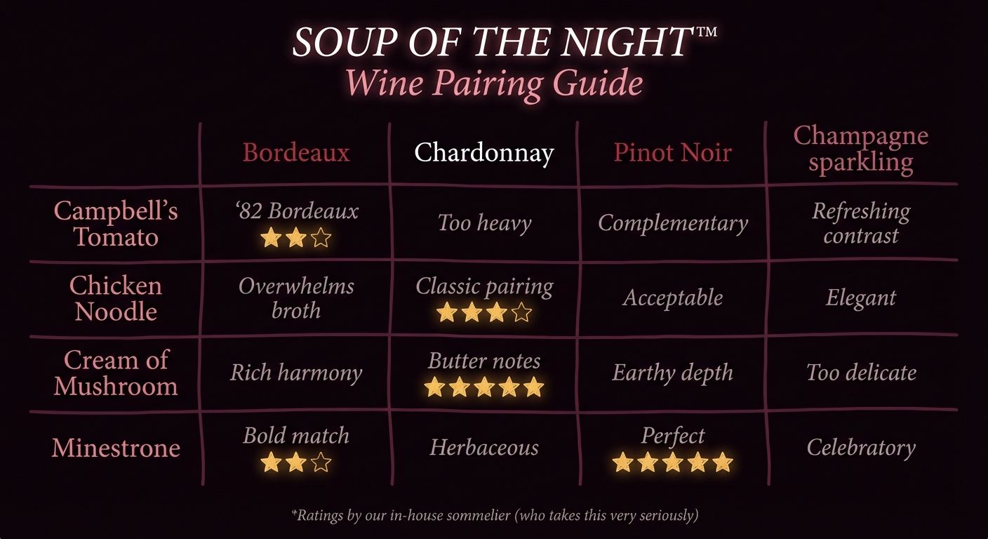 Soup wine pairing guide