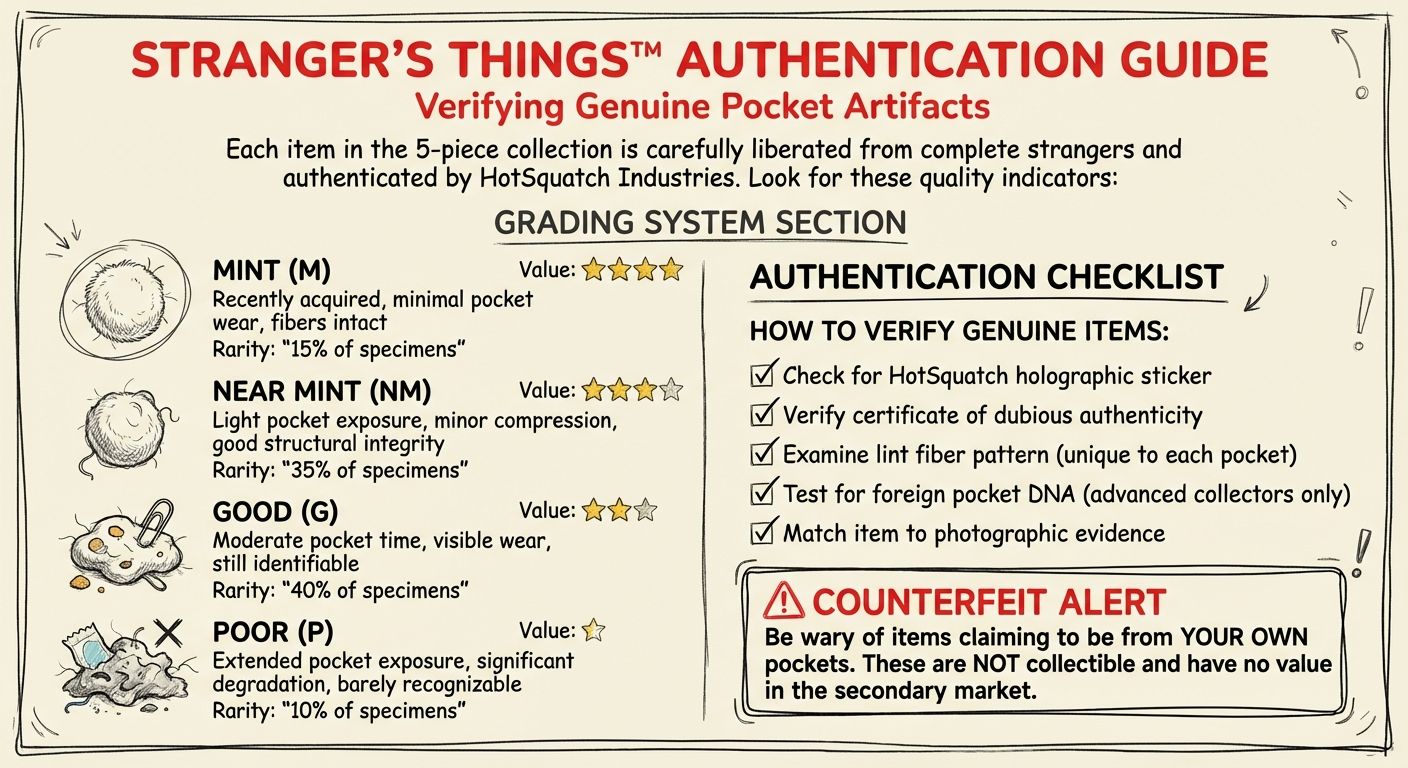 Authentication and grading system for Stranger's Things collectibles